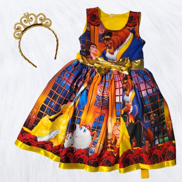 Sublimated sleeveless dress for girls - Picture 3 of 4
